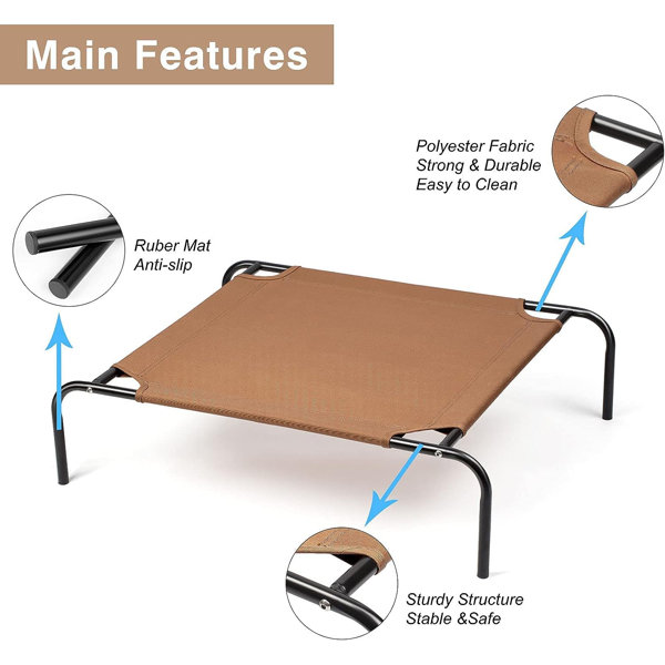 Tucker Murphy Pet™ Elevated Dog And Cat Bed Portable Elevated Pet Bed